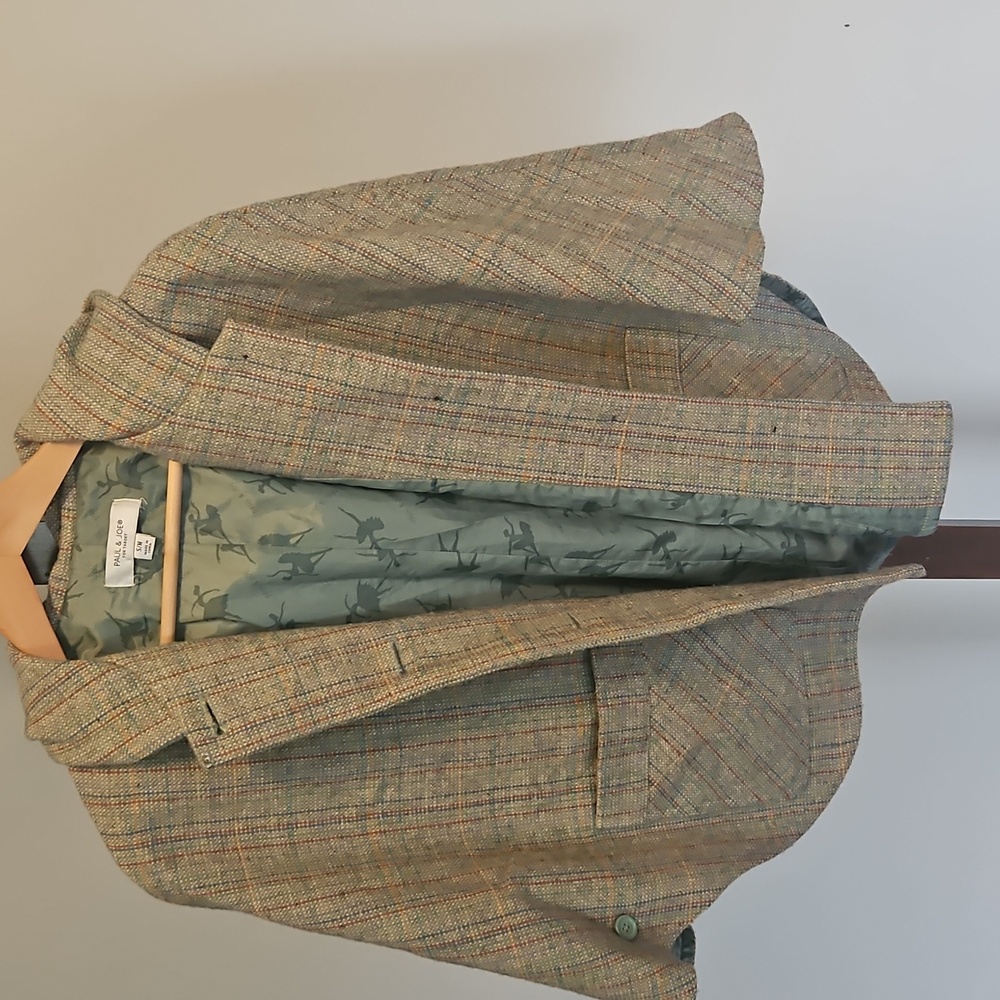 Paul & Joe Multicolor Plaid Hooded Cape Womens Size S/M